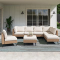 Outdoor Sectional Sofa 8-Piece Patio Conversation Set - Modular