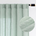 Living Room Semi Sheer Curtains 90 in Length for Patio Doors - Light