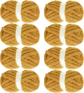 Chunky Yarn for Crocheting 8 Pack - Mustard Yellow Super Bulky