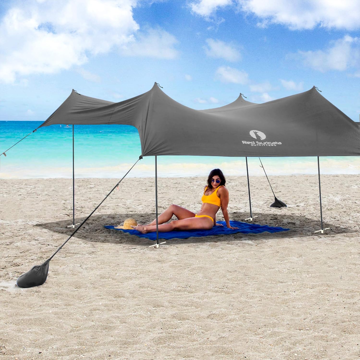 UPF50 Sun Beach Tent with Aluminum Poles