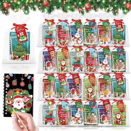 Christmas Scratch Notebooks - Bulk Party Favors