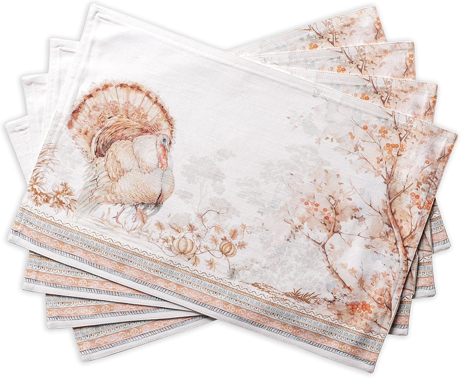 Maison d' Hermine Placemats Set of 4 Cotton Washable Table Mats
