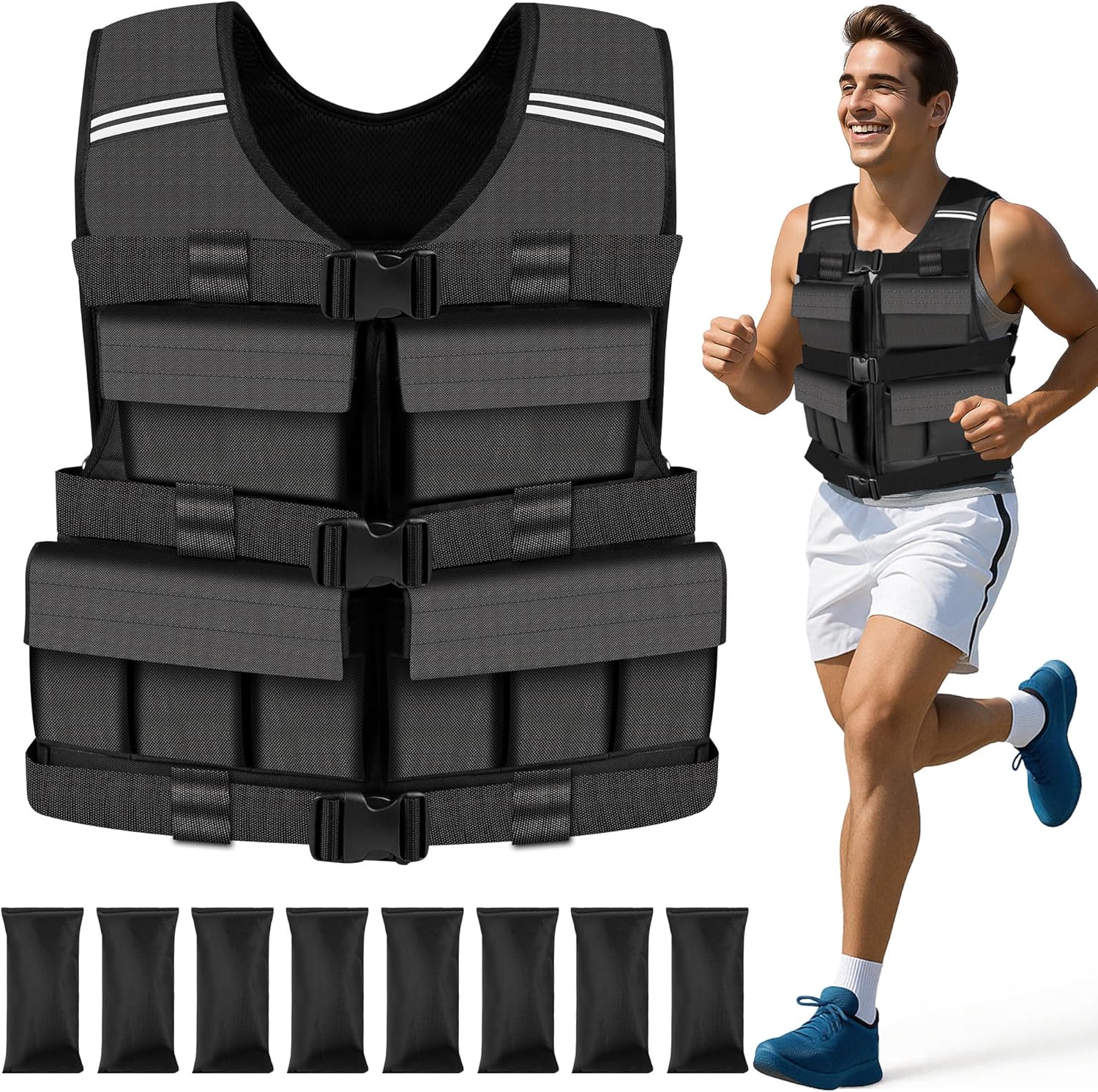 Adjustable Weighted Vest for Men and Women - 18lbs to 40lbs