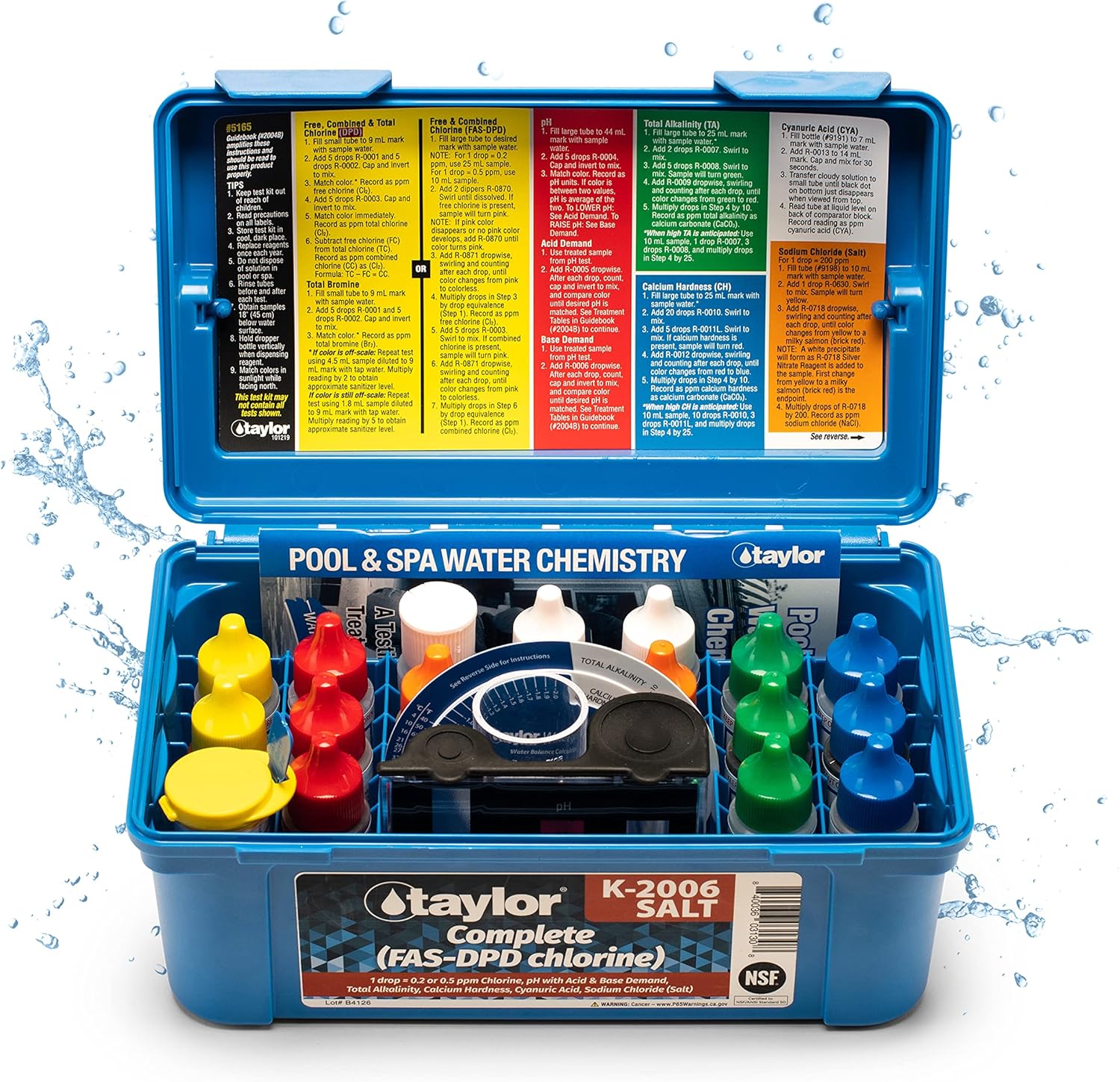 Taylor K-2006-SALT Pool & Spa Test Kit for Reliable Results