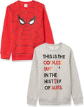 Disney Marvel Star Wars Boys Fleece Crew Sweatshirts Pack of 2 - Cozy