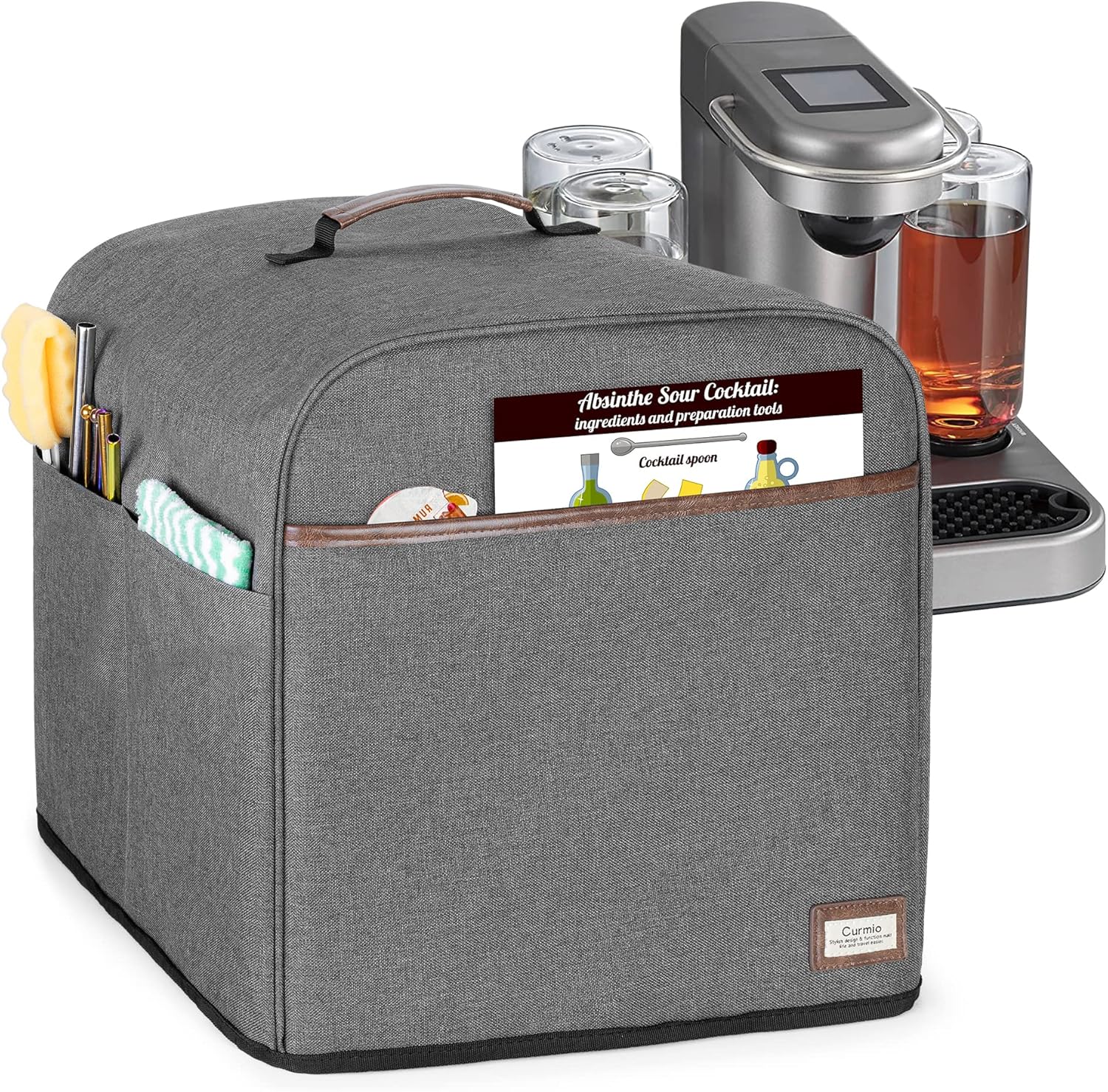 CURMIO Cocktail Machine Dust Cover with Pockets - Protects Bartesian Machine