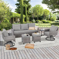 6 Pieces Outdoor Swivel Patio Furniture Set for Comfort and Style