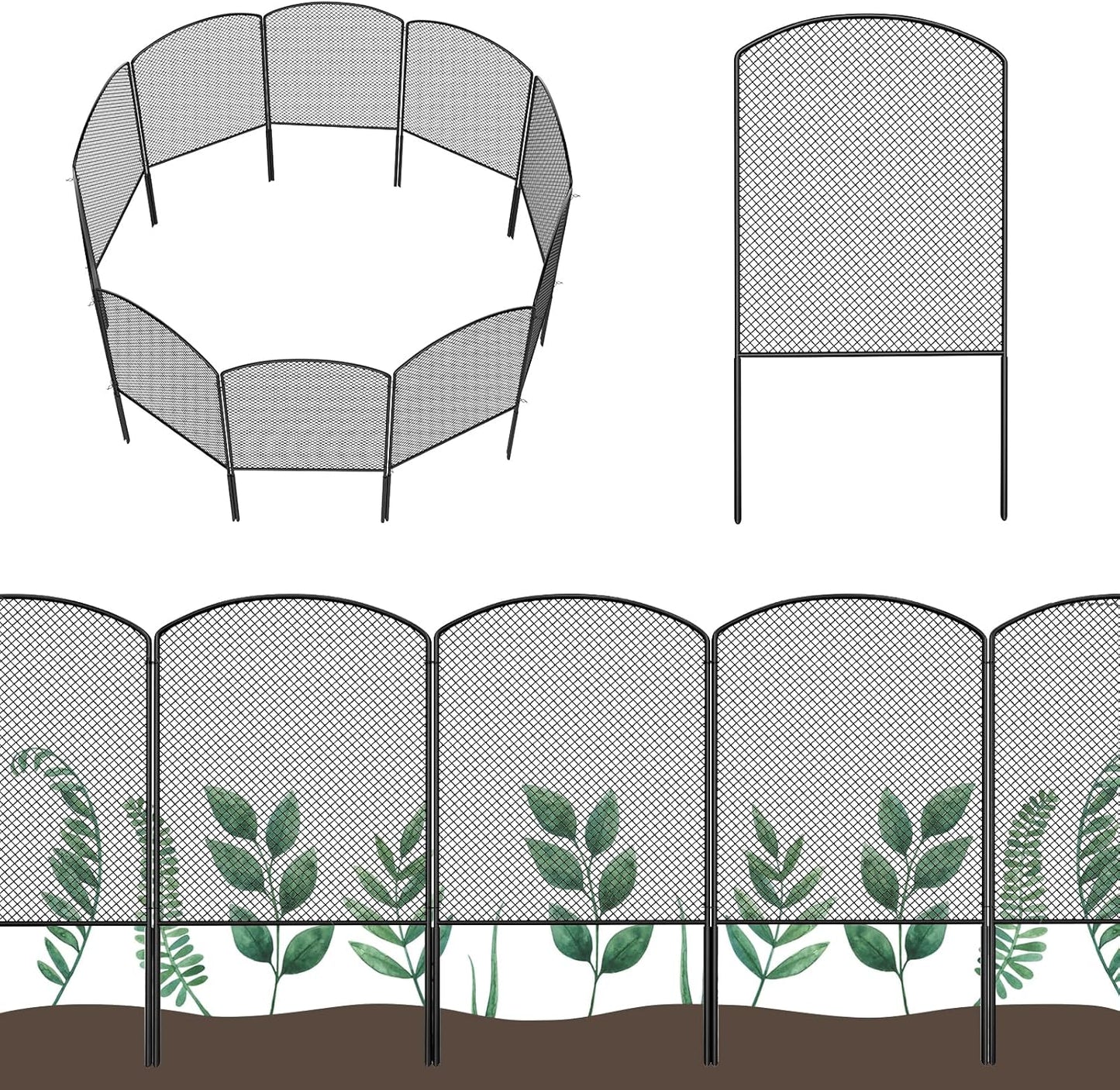 OUSHENG Mesh Decorative Garden Fence for Small Animal Barriers