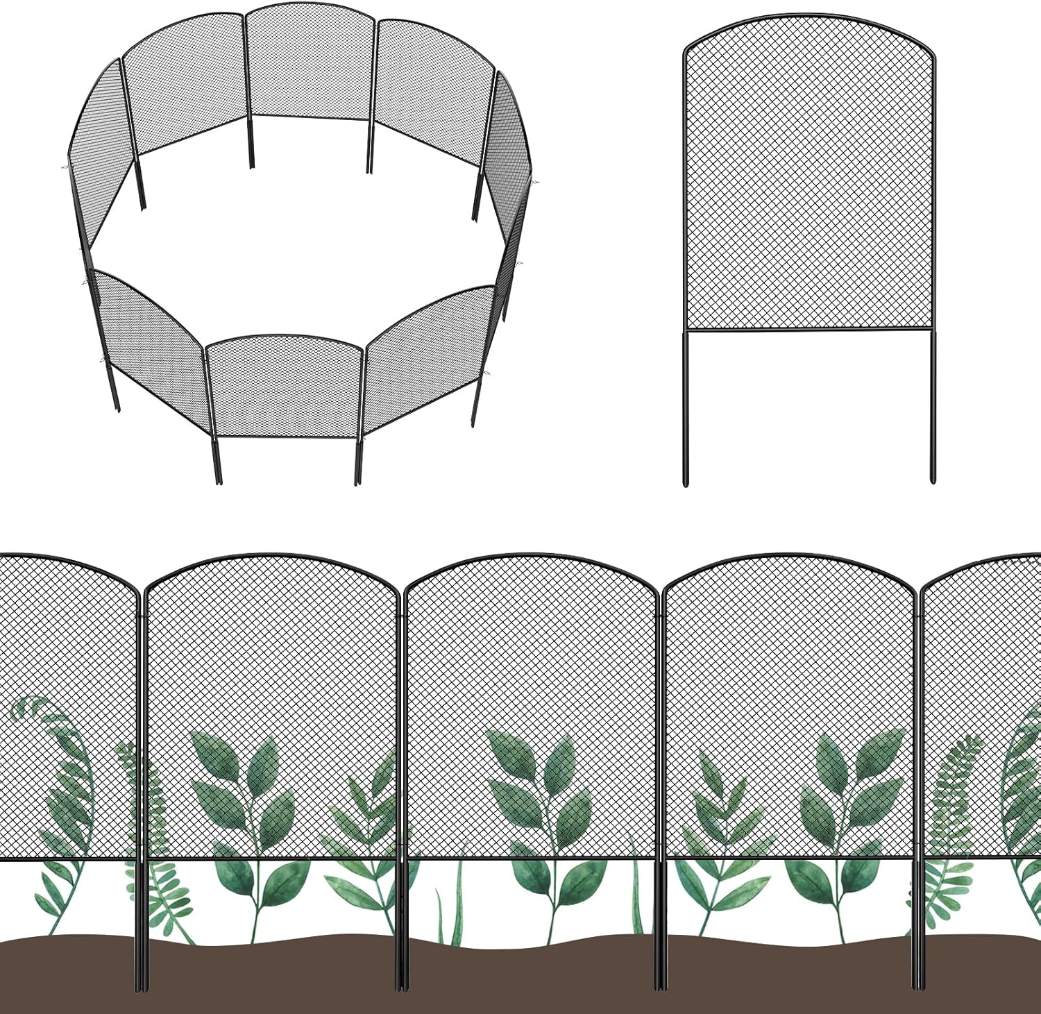 OUSHENG Mesh Decorative Garden Fence for Small Animal Barriers