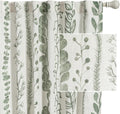 Sage Green Curtains 84 in 2 Panels - Light Filtering Boho Drapes