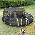 Outdoor Cat Enclosure Portable Cat Tent and Tunnel - Spacious Playpen