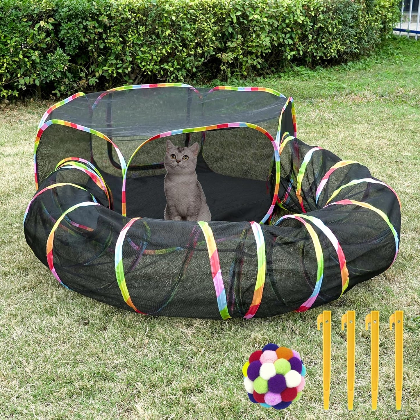 Portable Cat Playpen with Toy Ball - Naielfopet