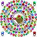Halloween Light Up Rings 100 Pcs - Colorful LED Party Favor Pack