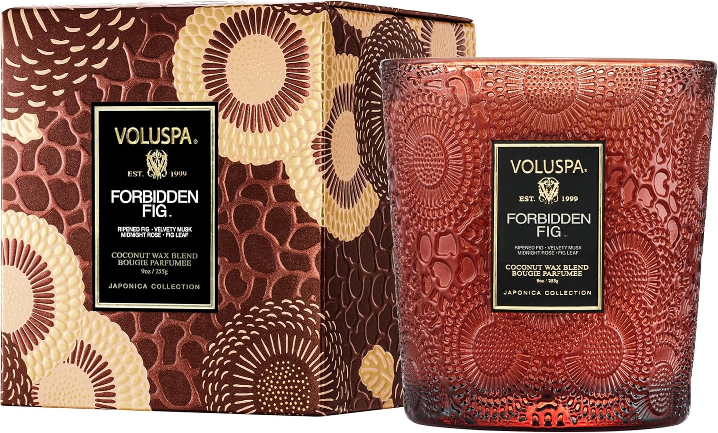 Voluspa Forbidden Fig Candle - 9 oz Clean Burning Luxury