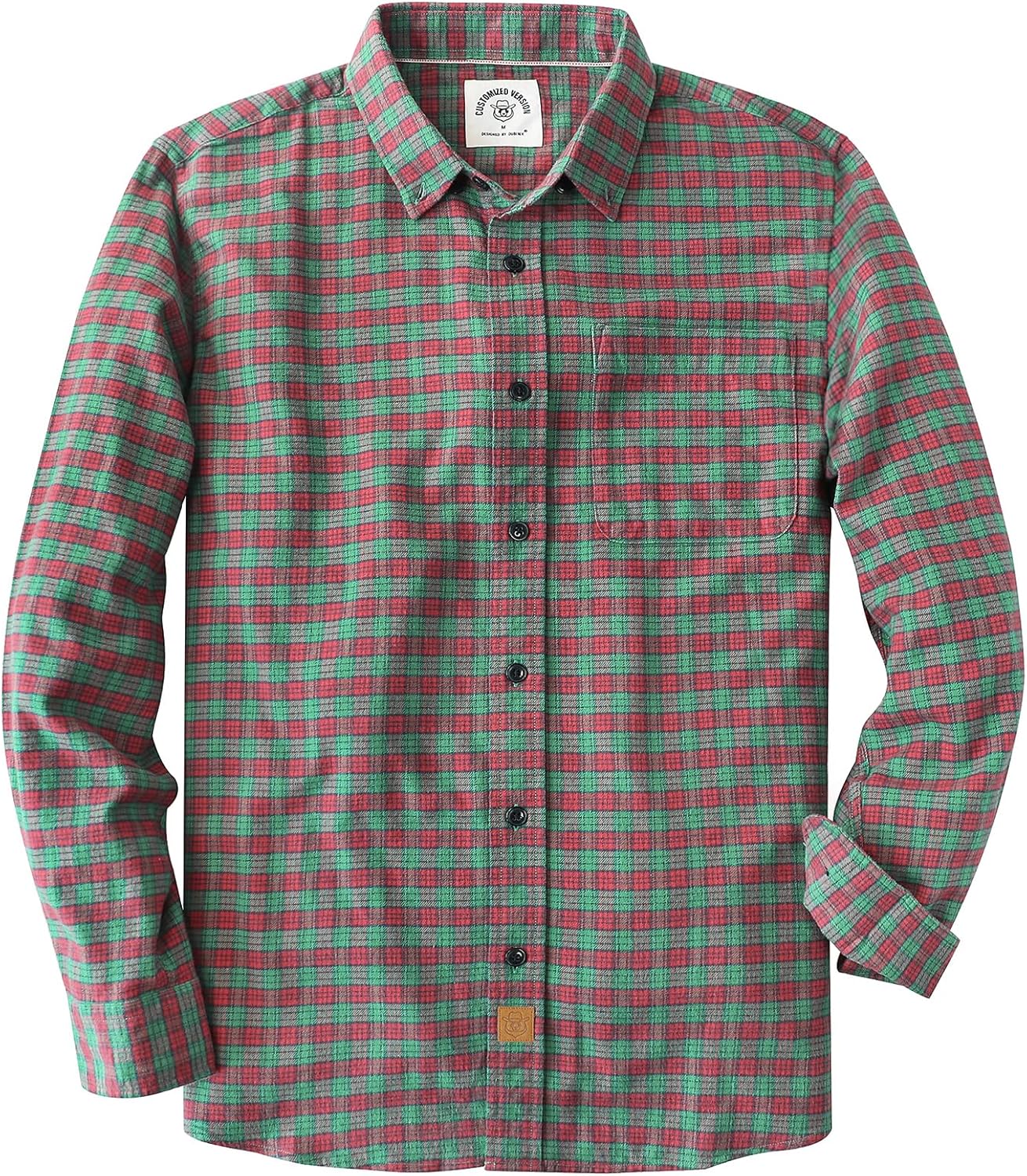 Dubinik Flannel Shirt for Men - Soft Cotton Long Sleeve Style