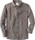 Dubinik Flannel Shirt for Men Plaid Button Down Long (Style QQB2)