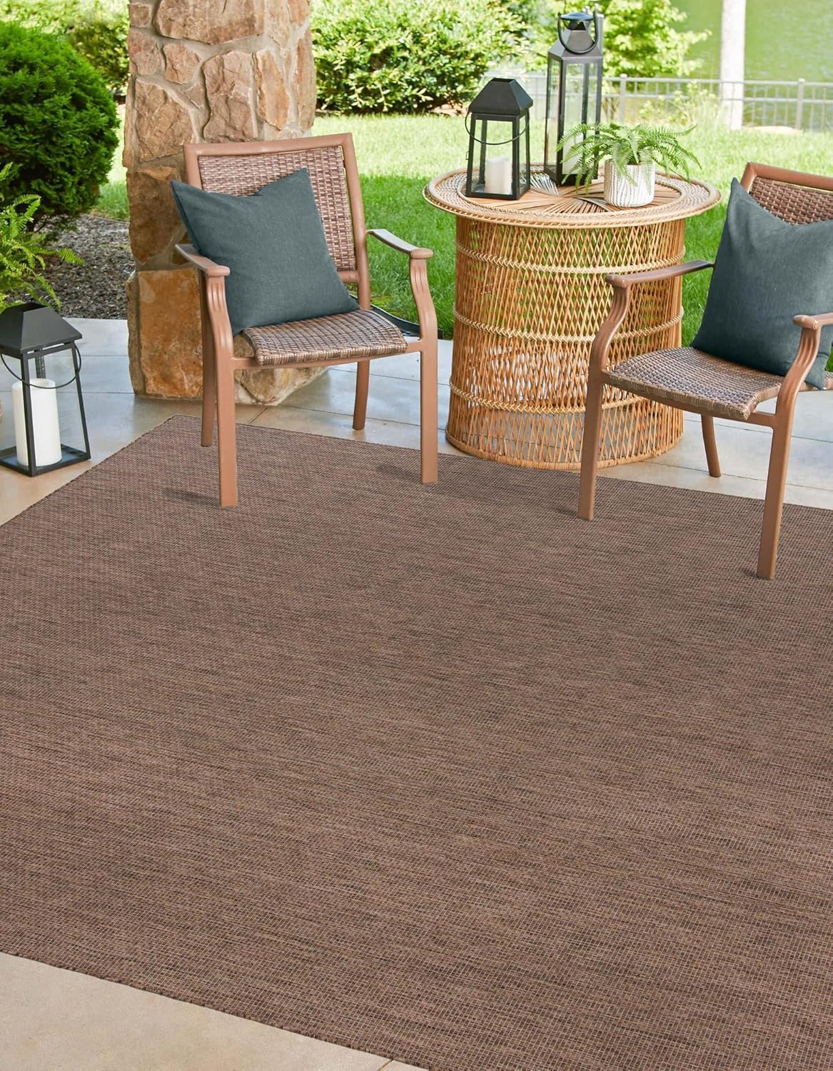 Unique Loom Casual Transitional Solid Heathered Area Rug 13ft Square