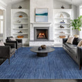 Washable Rugs 6x9 Area Rug Navy - Machine Washable, Non Slip