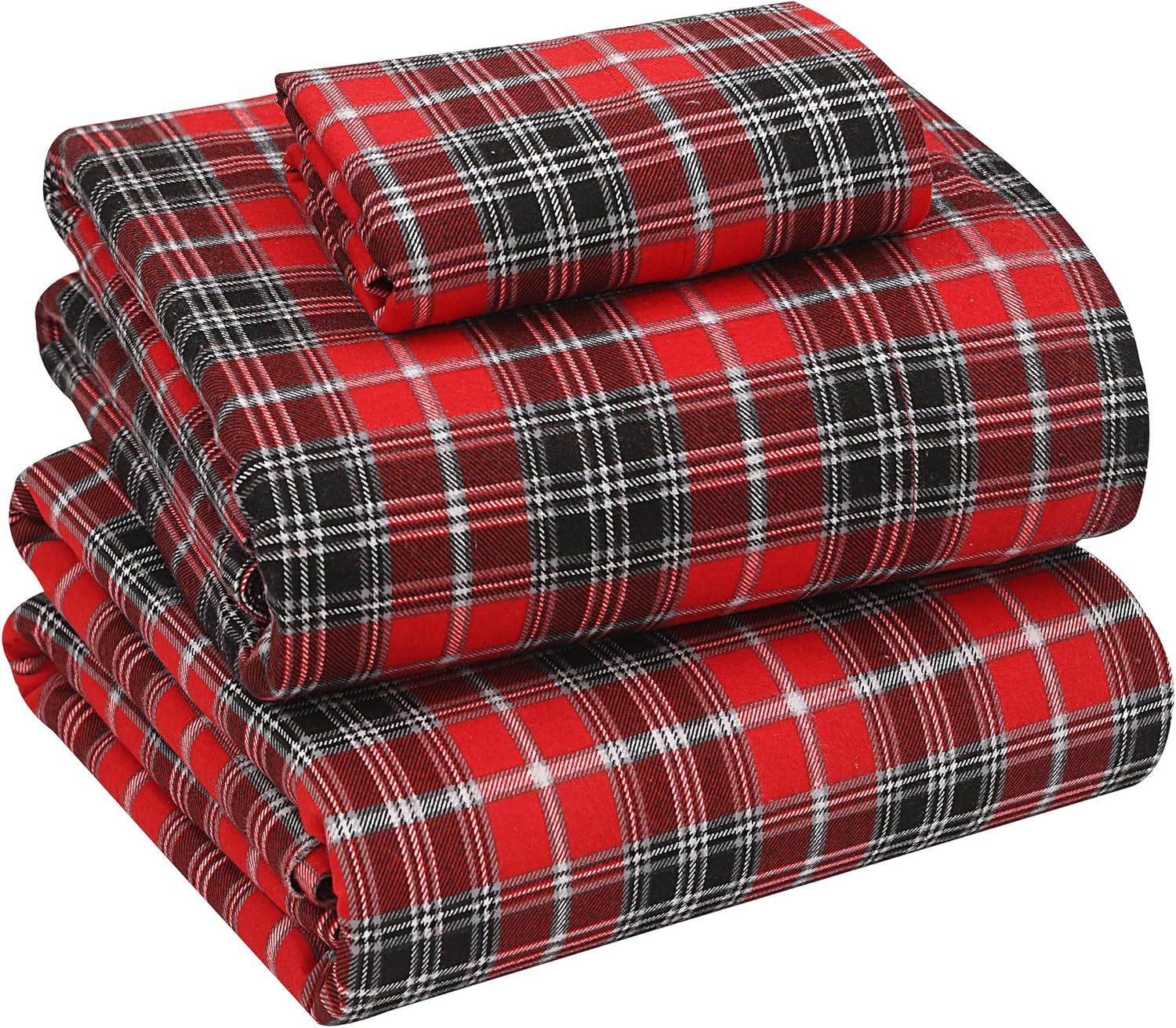 RUVANTI Flannel Sheets Twin Size Set for Cozy All Seasons Comfort