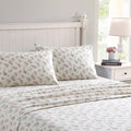 Flannel Sheets Twin Size Audrey Pink - 100% Cotton, Anti-Pilling