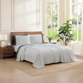 Queen Size Cotton Percale Sheets Set - Crisp Cooling Comfort