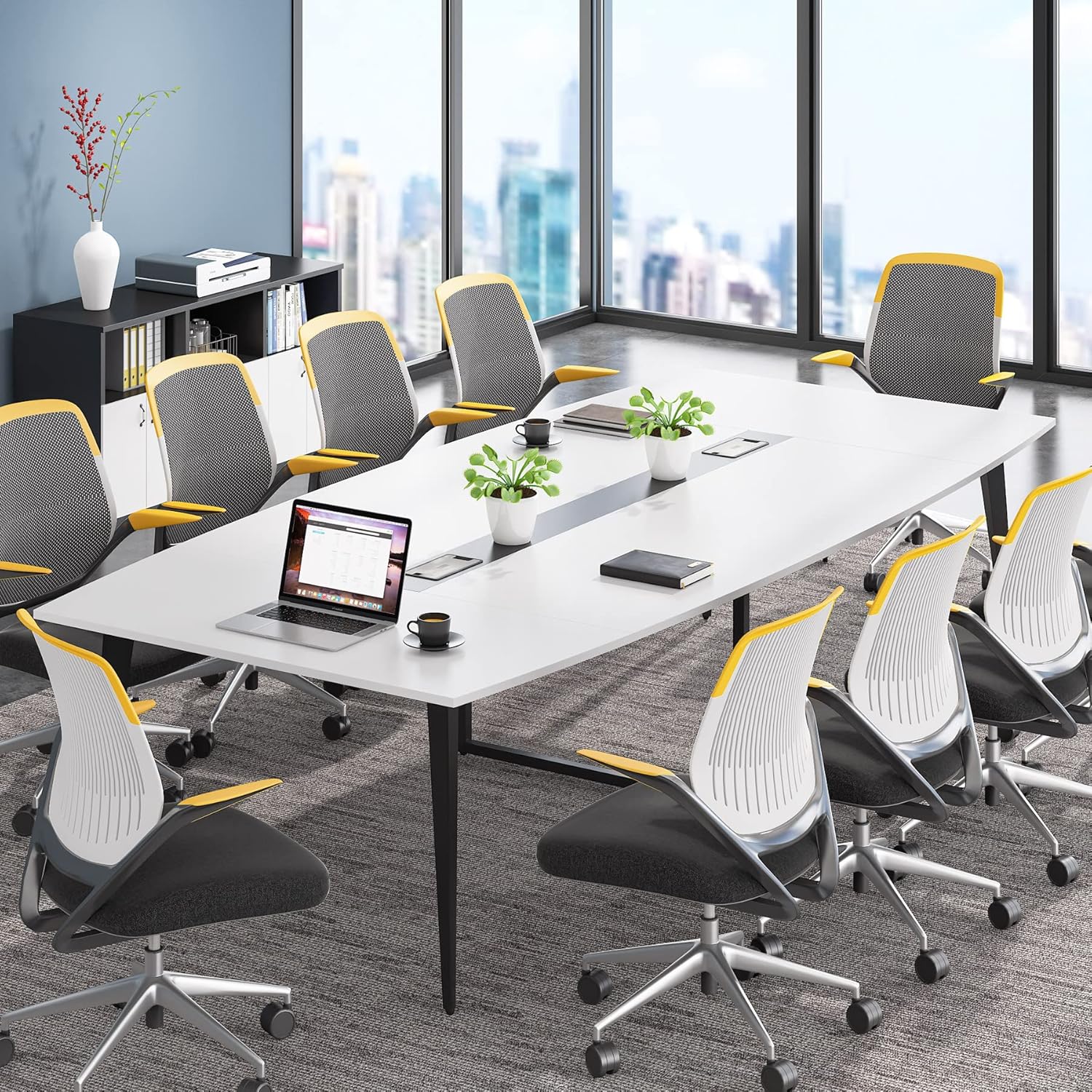 Tribesigns 8FT Conference Table for Modern Office Meetings