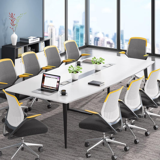 Tribesigns 8FT Conference Table for Modern Office Meetings