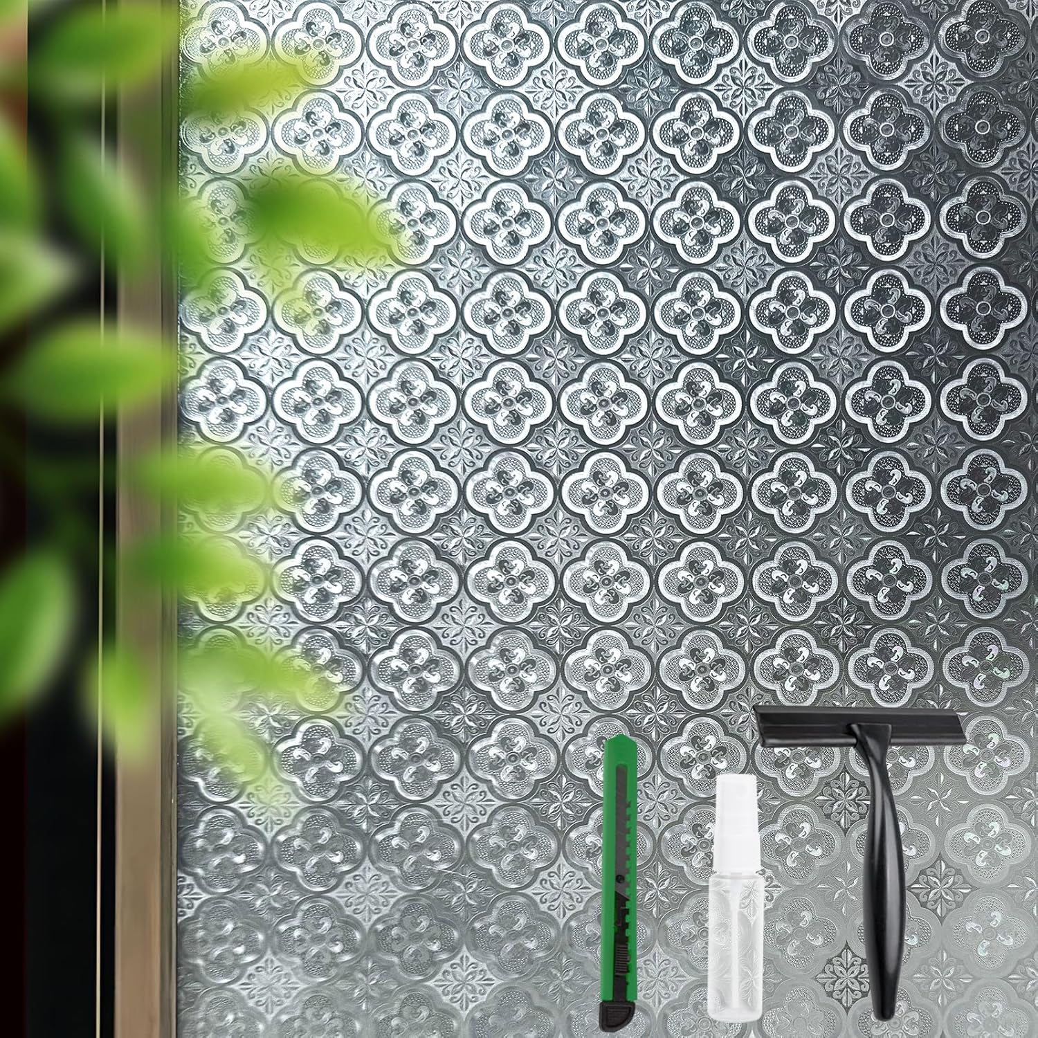STATINT Frosted Glassy Petals 3D Begonia Window Film