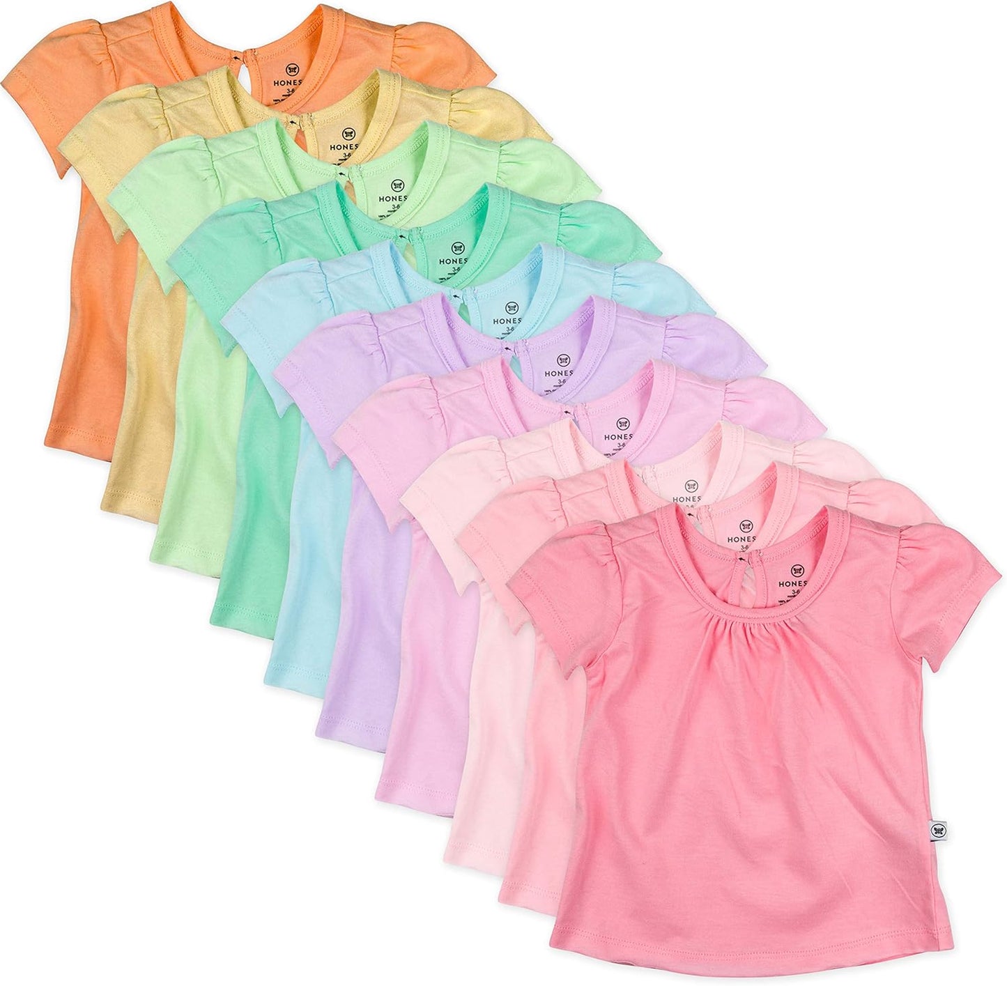 Organic Cotton Puff Sleeve T-Shirts for Baby and Toddler Girls