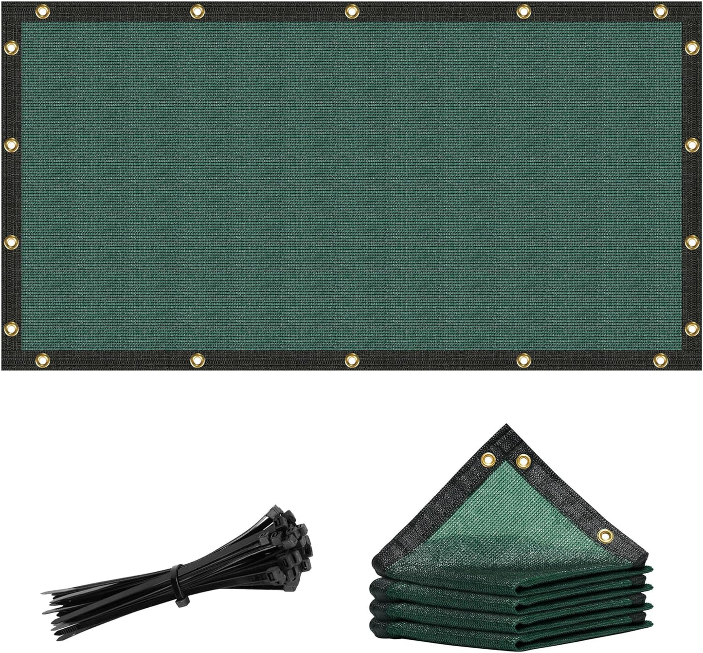 5ft x 17ft Green Custom Size Shade Cloth - 90% Sunblock Tarp