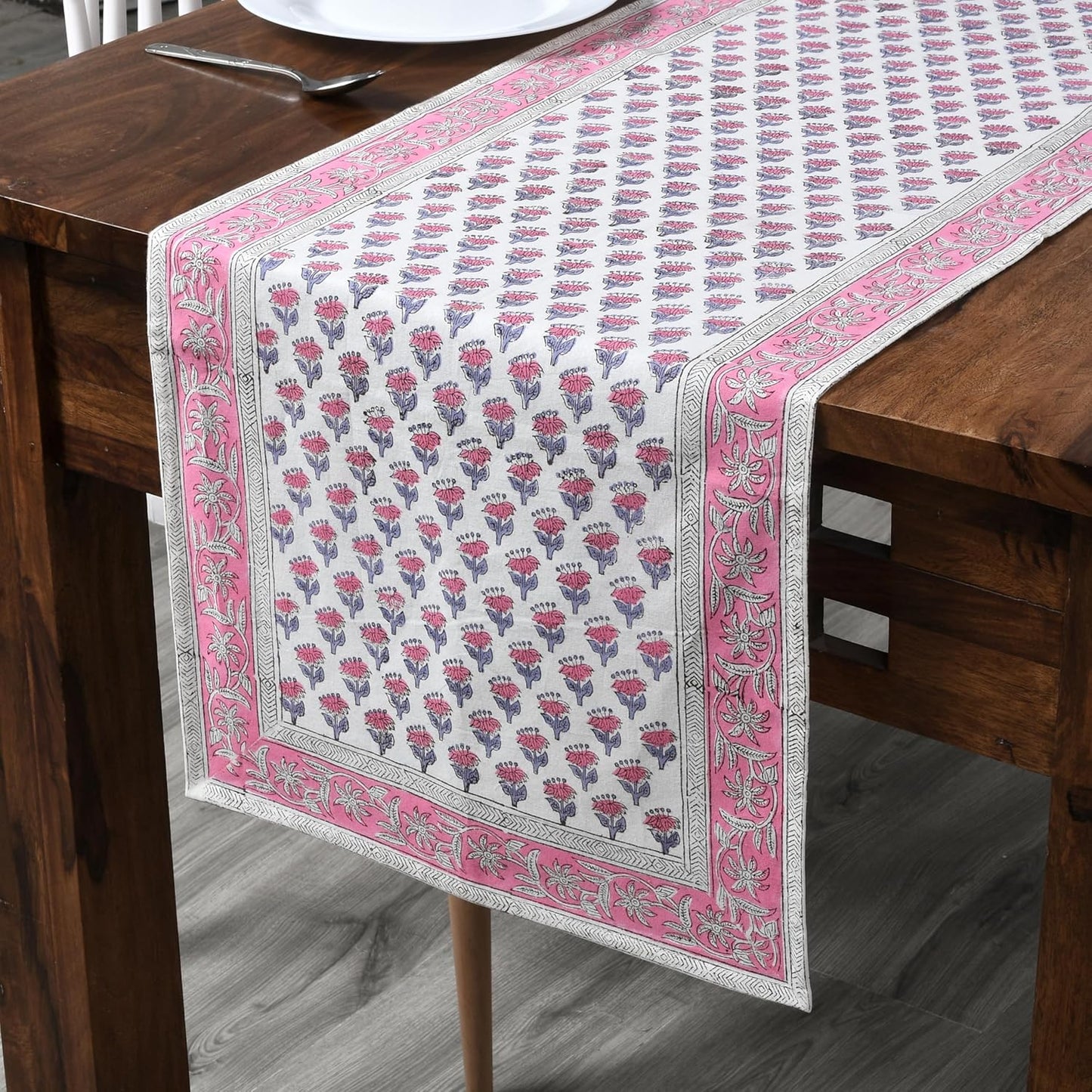 CPC Block Printed Table Runner - Long & Stylish!
