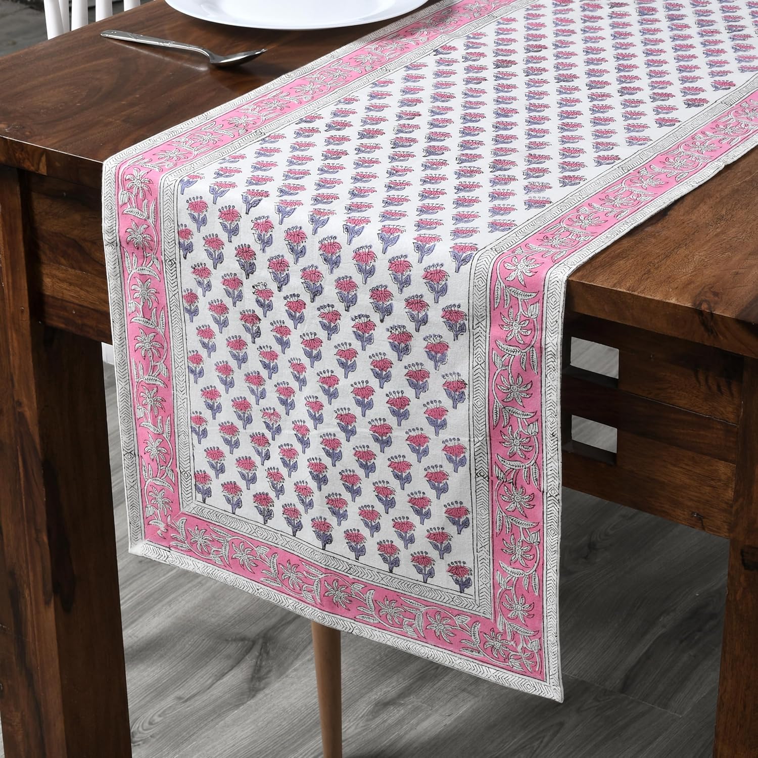 CPC Block Printed Table Runner - Long & Stylish!