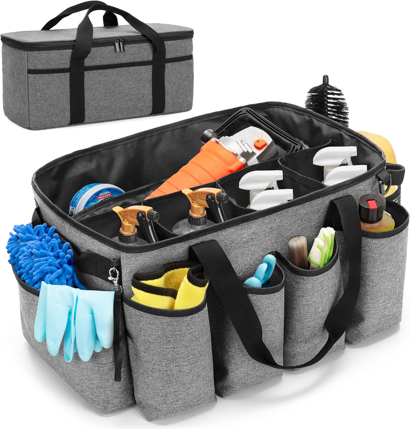 Detailing Bag with Polisher Carry Bag for Auto Detailing Supplies