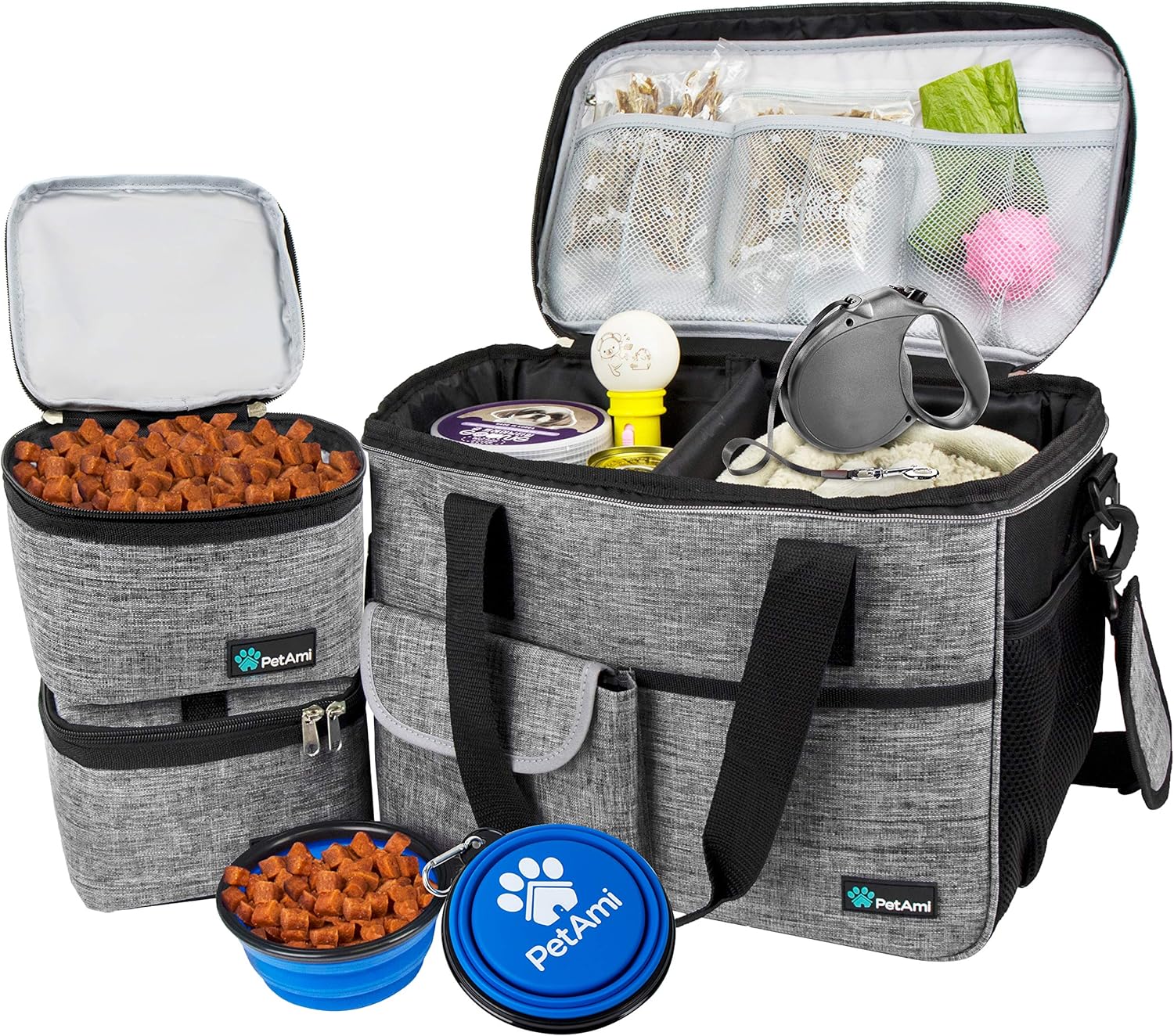 PetAmi Dog Travel Bag - Ultimate Organizer for Pet Gear