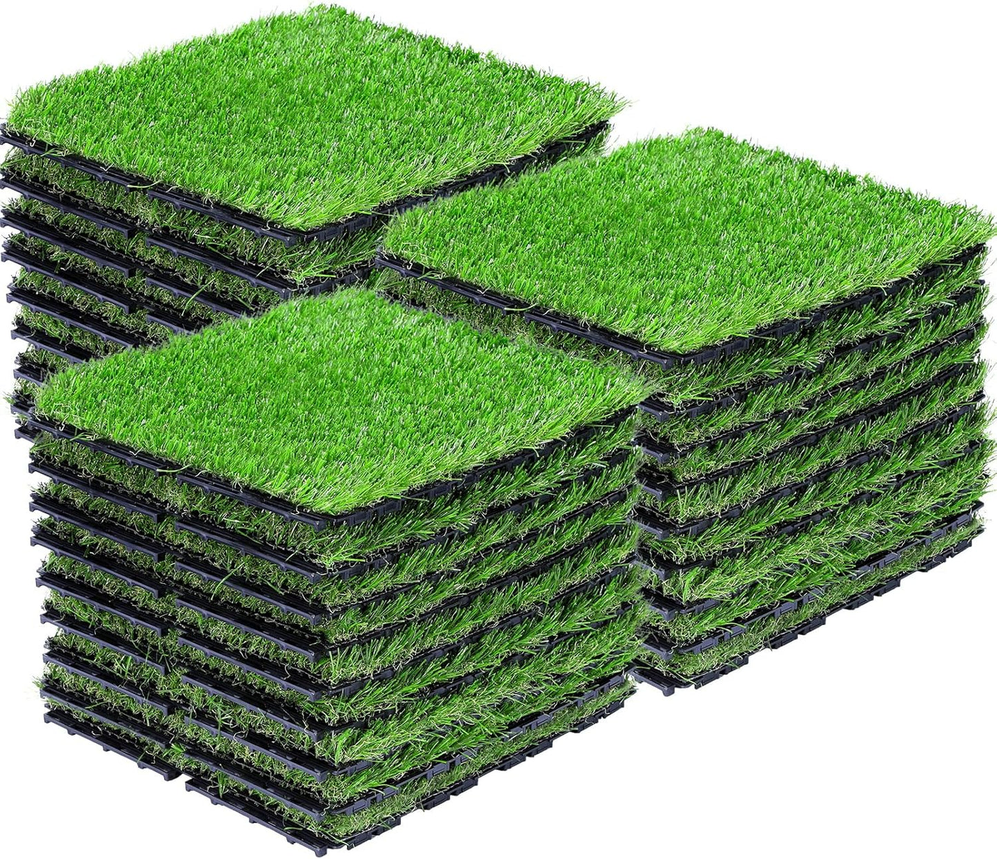 Artificial Grass Tiles Interlocking Turf Squares for Decks