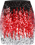 Sequin Skirt Sparkle Stretchy Bodycon Mini Skirts Night Out - Party