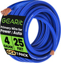 GEARit 4 Gauge Wire 25ft Blue Translucent Copper Clad Aluminum