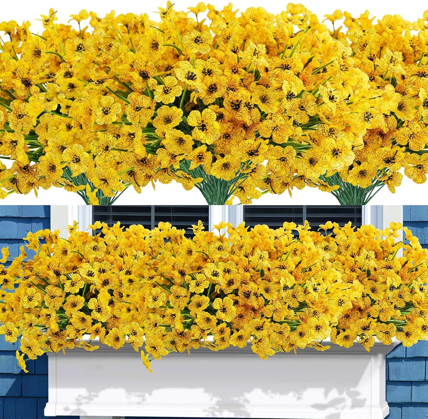 Uieke 72 Bundles Artificial Flowers for Outdoors No Fade Decor