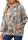 MISSACTIVER Womens Oversized Camo Hoodies Maple Leaf Print - Cozy Fall