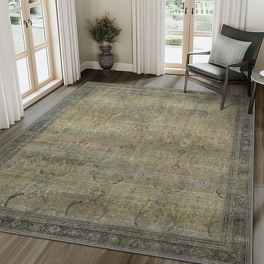 8X10 Area Rugs Machine Washable Vintage Boho Soft Carpet