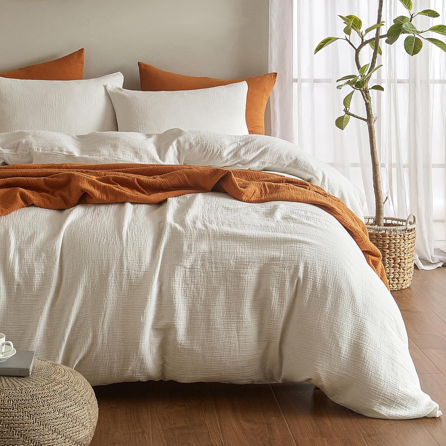 SE SOFTEXLY Muslin Duvet Cover King Size for Ultimate Comfort