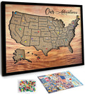 Cork Board USA Travel Map With Pins 12x10 - Memory Keepsake