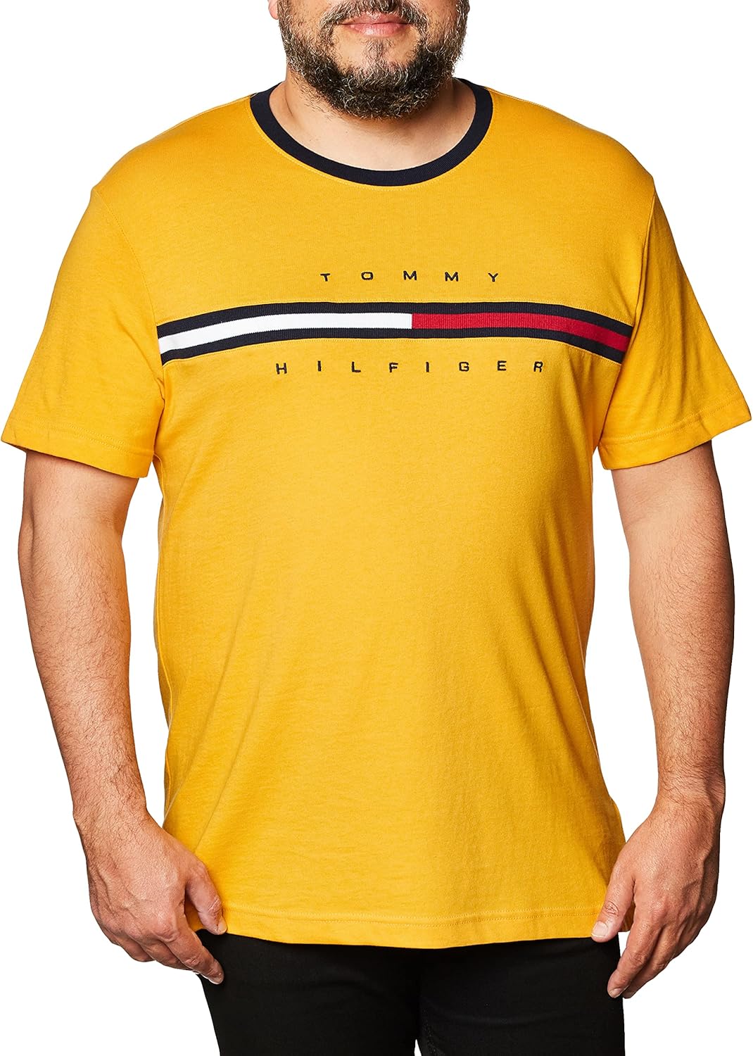 Tommy Hilfiger Men's Short Sleeve Signature Stripe Graphic T-shirt
