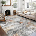vivorug Grey 9x12 Area Rug for Living Room - Machine Washable Comfort