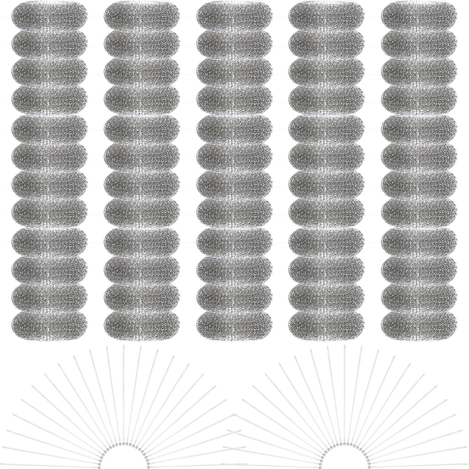 Rust-Proof Stainless Steel Lint Traps - 60 Pieces