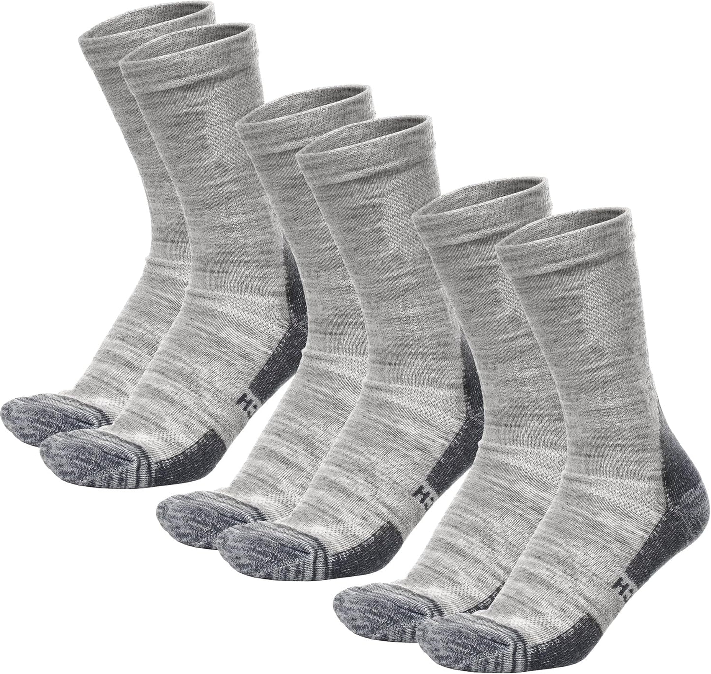 Merino Wool Hiking Socks for Men and Women - Comfortable Crew Style