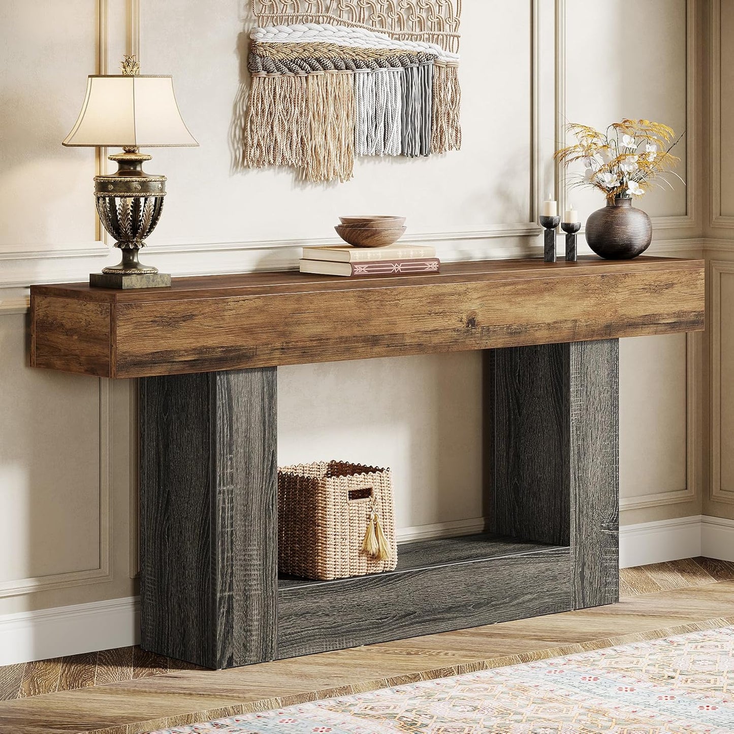 Tribesigns 63in Console Table - Farmhouse Entryway Table