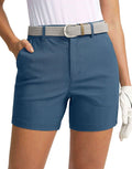 SANTINY Women's 5 in Golf Shorts with Pockets - Quick Dry Comfort