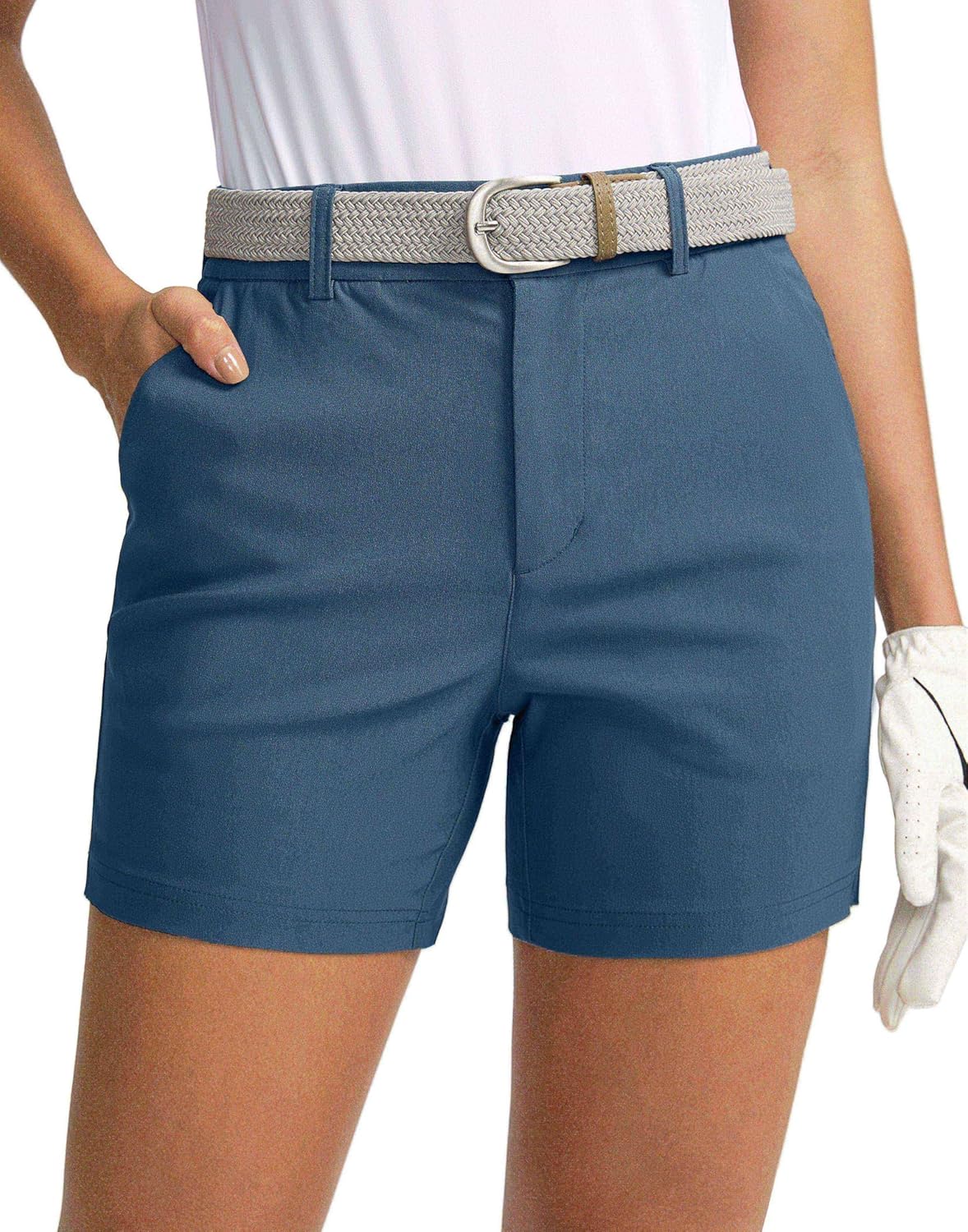 SANTINY Women's 5in Golf Shorts for Comfort and Style
