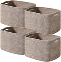 Storage Baskets for Shelves Organizing - Woven Cotton Rope 4-Pack